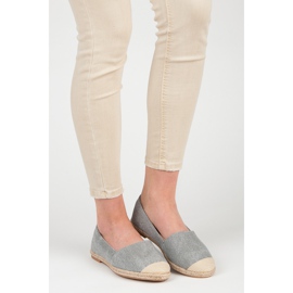 Bestelle Espadrilles mit Glitzer grau 1