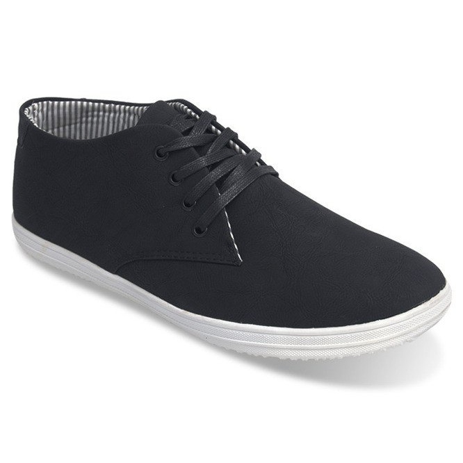 Modische hohe Sneakers 3232 Schwarz 2