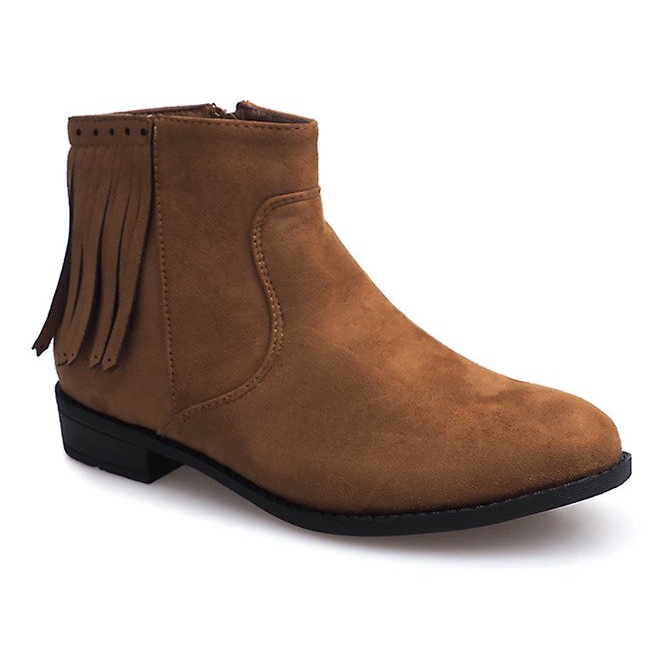 Wildlederstiefel im Stil von Boho 8355 Camel braun 1