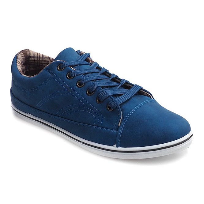 Modische hohe Sneakers TL345 Marineblau 2
