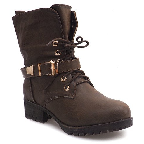 Workery 6616 Khaki Stiefel grün 2