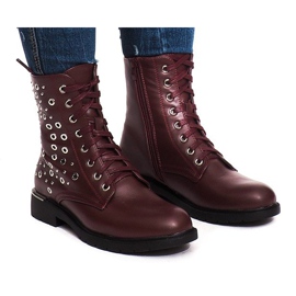 Stiefel mit Fell E4928 Wine rot 2