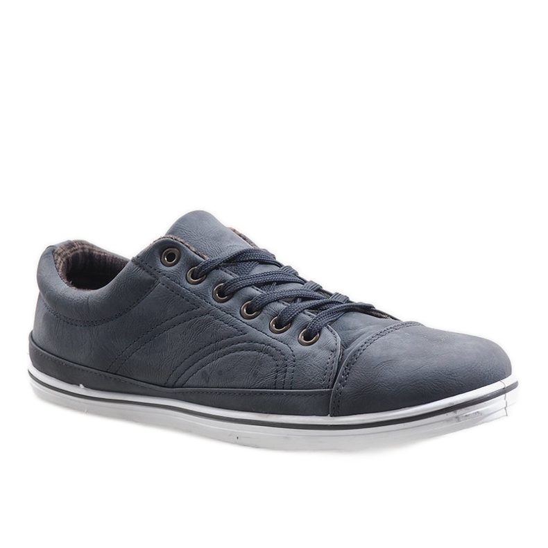 Modische hohe Sneakers TL345 Marineblau 1