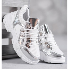 SHELOVET Bequeme Sportschuhe weiß grau 2