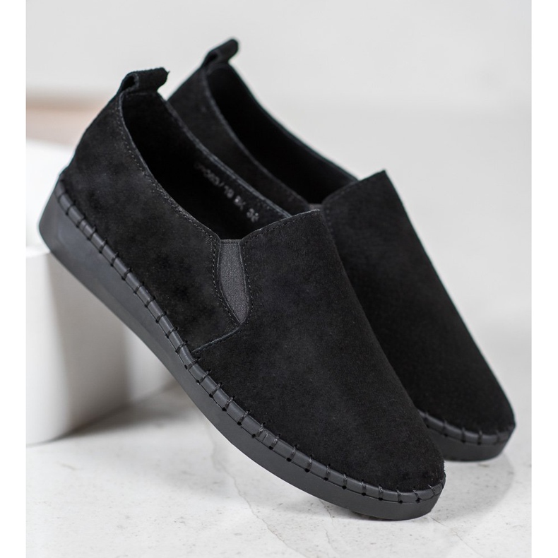 Filippo Slip-On-Sneakers aus Leder schwarz 2