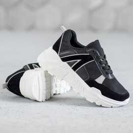 SHELOVET Gebundene Schuhe auf der Plattform schwarz 1