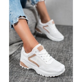 SHELOVET Sportschuhe mit Glitzer weiß 2