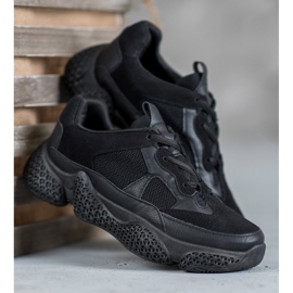 SHELOVET Schwarze Turnschuhe für Damen 2