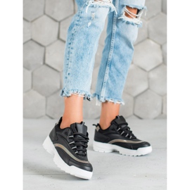 SHELOVET Modische schwarze Turnschuhe 2