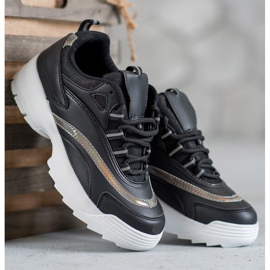 SHELOVET Modische schwarze Turnschuhe 1