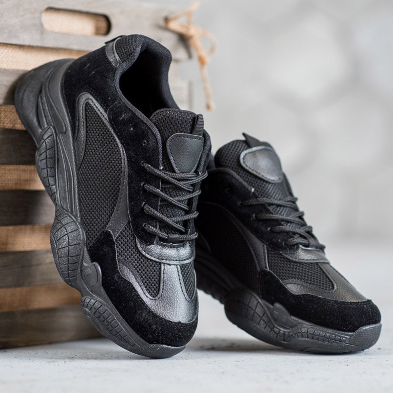 SHELOVET Schwarze Turnschuhe für Damen 1