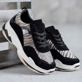 Kylie Sneakers mit Zebra-Print schwarz mehrfarbig 1