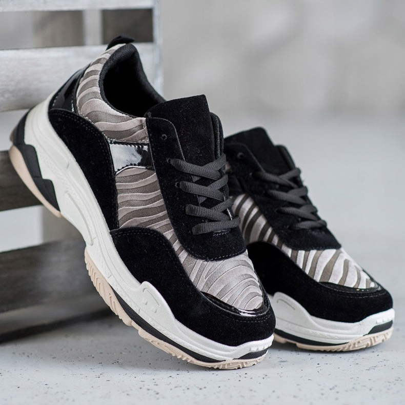 Kylie Sneakers mit Zebra-Print schwarz mehrfarbig 1
