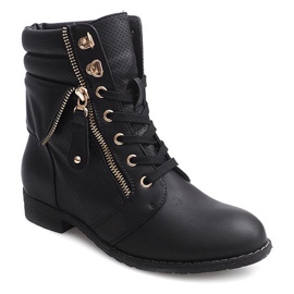 Stiefel Gold Reißverschluss 8891 Schwarz 2