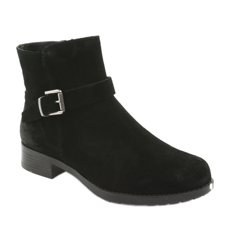 American Club SH04 schwarze Wildlederstiefel 1