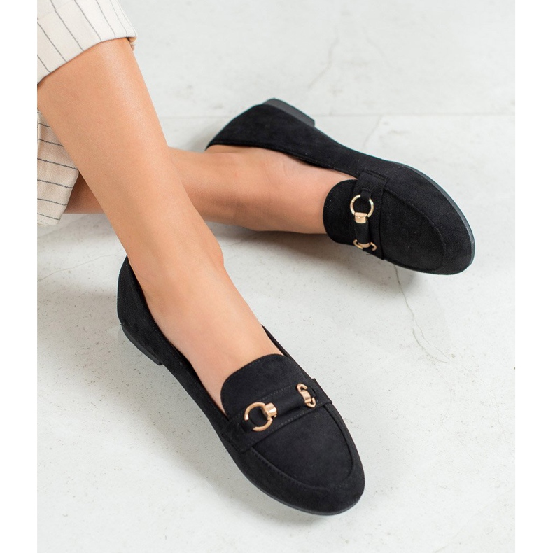 Nio Nio Wildleder-Loafer schwarz 2
