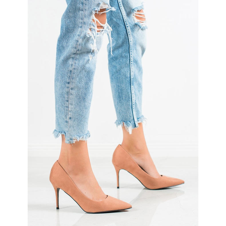 Diamantique Beige High Heels 1