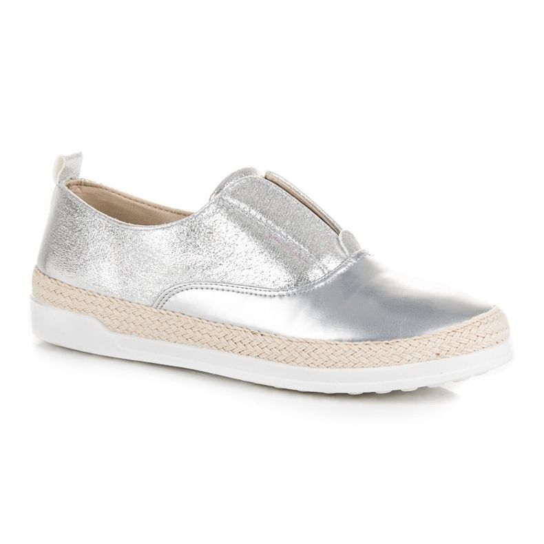 Silberne Espadrilles grau 2