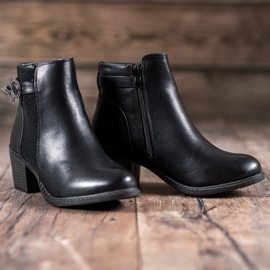 Abloom Stiefel mit dekorativer Schnalle schwarz 1