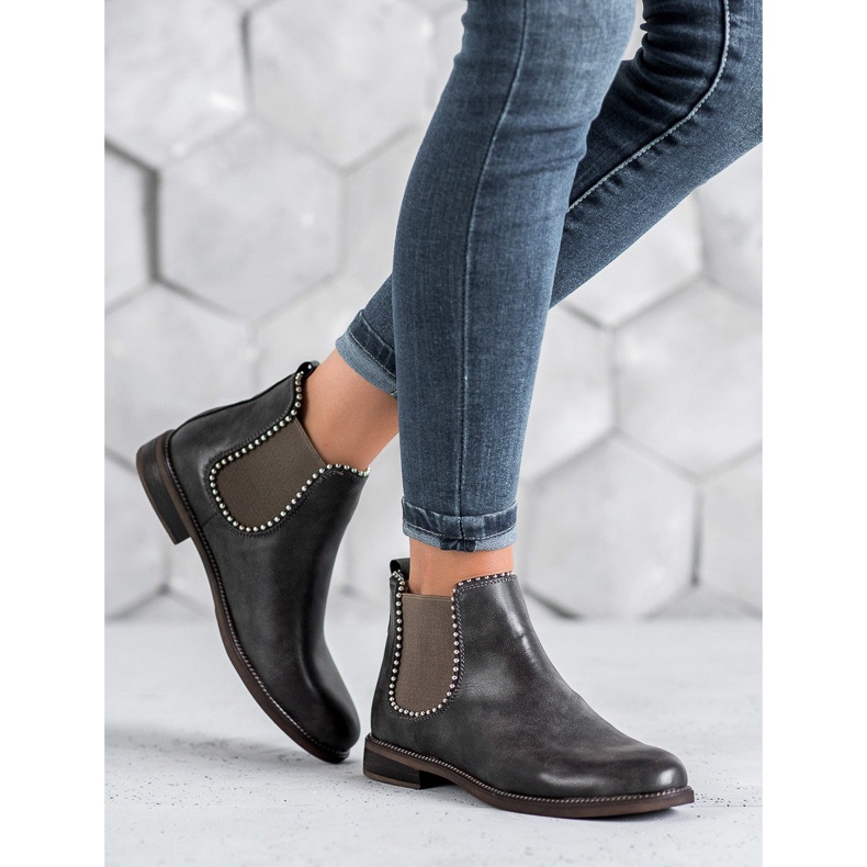 SDS Chelsea-Boots mit Jets grau 2