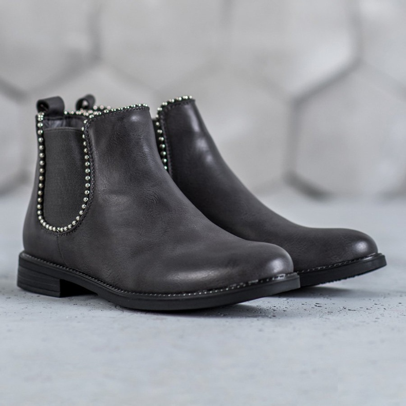 SDS Chelsea-Boots mit Jets grau 2