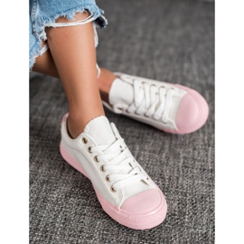 EXQUILY Bunte Turnschuhe weiß 1