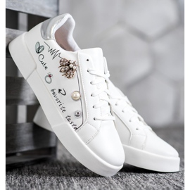 Bestelle Sportschuhe mit Ornamenten weiß 2