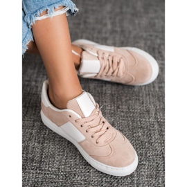Emaks Sneakers mit Strasssteinen weiß rosa 1