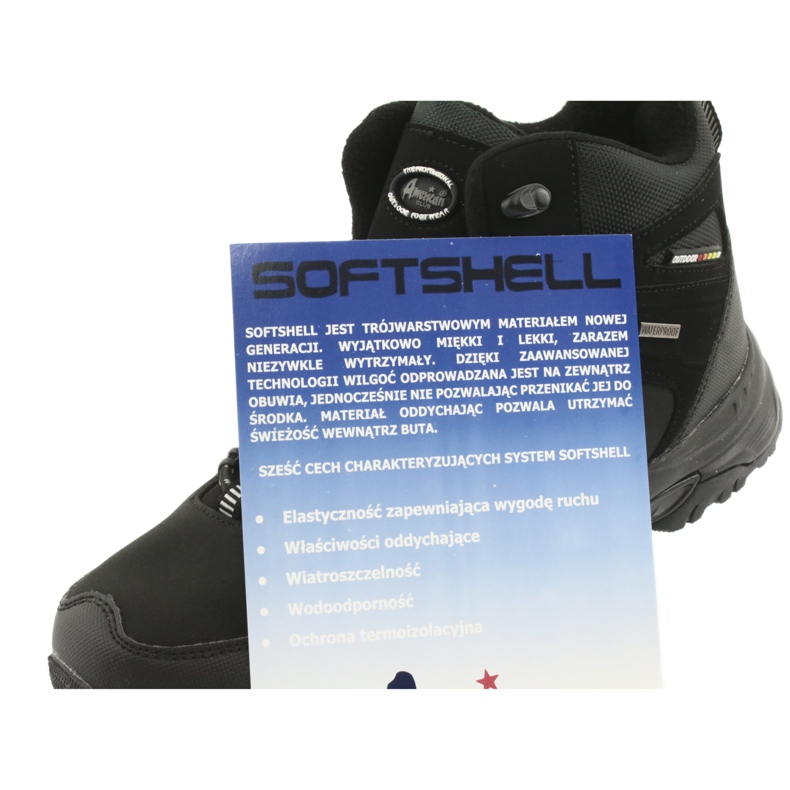 American Club Amerikanische Trekking-Winterstiefel mit Membran schwarz 5