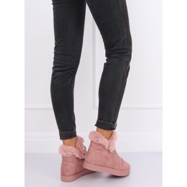 Pinke knöchelhohe Sneakers mit Fell W19-29 Pink rosa 2