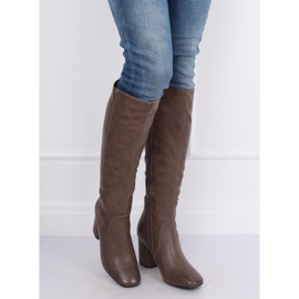 Klassische High Heels beige 5319 Khaki 1