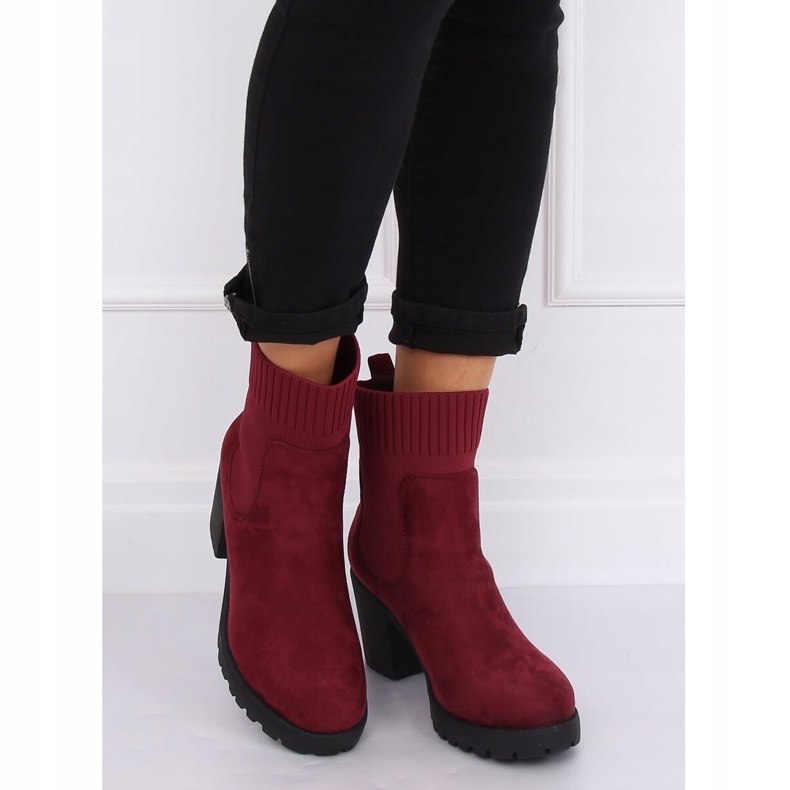 Maroon M370 Wein High Heels rot 2