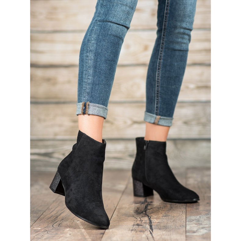 Filippo Klassische Wildlederstiefel schwarz 1