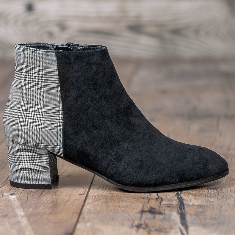 Filippo Stylische Stiefel auf einem Pfosten schwarz grau 2