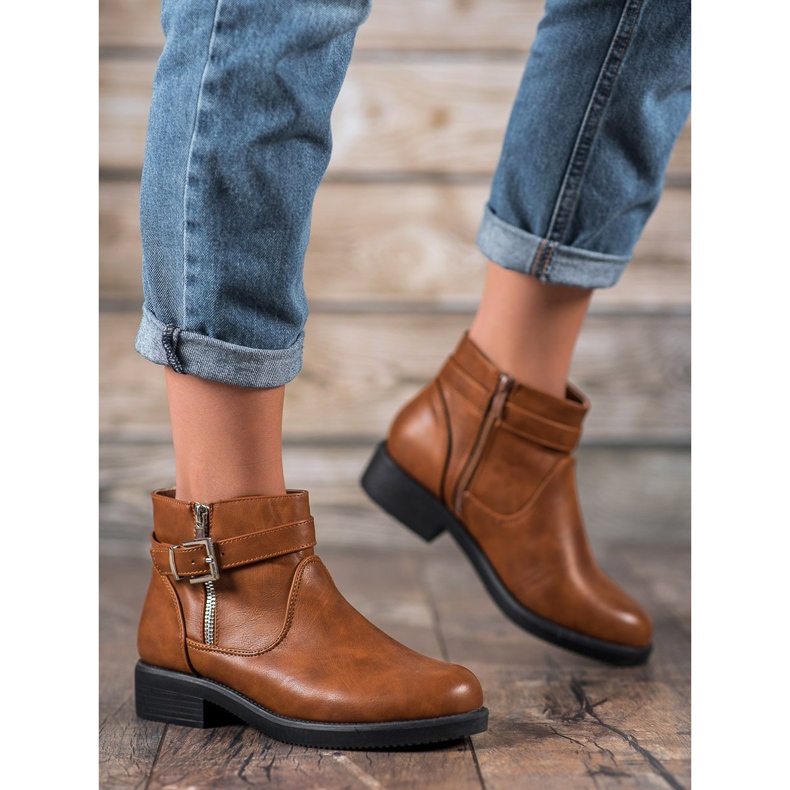 Abloom Braune Stiefel mit Öko-Leder 1