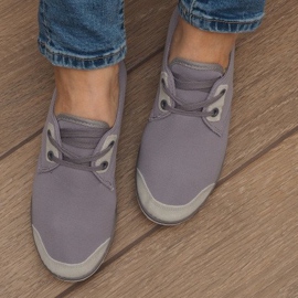 Lycra 1603 Graue Schnürsneaker 1