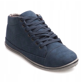 Modische hohe Sneakers TL364 Marineblau 1