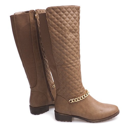 Gesteppte warme Stiefel 16072 Khaki mehrfarbig grün 1