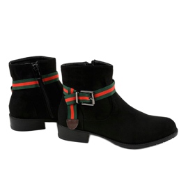 Schwarze Wildleder-Stiefeletten mit 6119-Schnalle 2