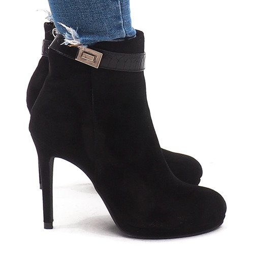 Elegante Stiefel mit hohem Absatz 1609-211 Schwarz 1