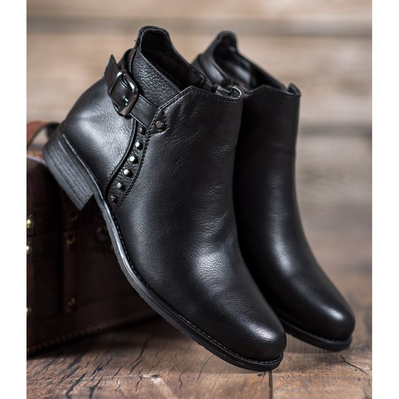 Cm Paris Stiefel mit flachem Absatz schwarz 1