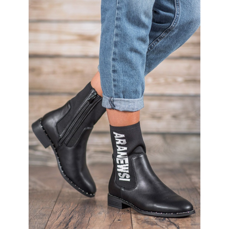 VINCEZA hohe Stiefel schwarz 2