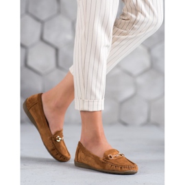 Sixth Sense Mokassins mit Ornament braun 2