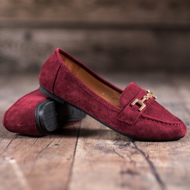 Abloom Wildleder Herren mit Ornament rot 1