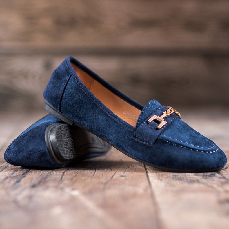 Abloom Wildleder Herren mit Ornament blau 1