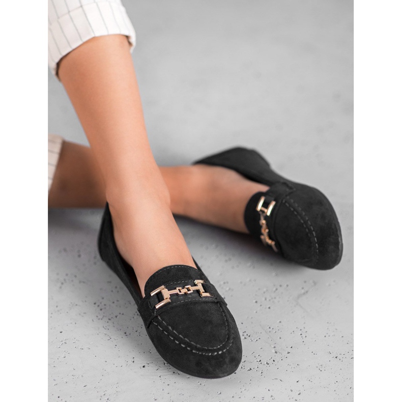 Abloom Wildleder Herren mit Ornament schwarz 1