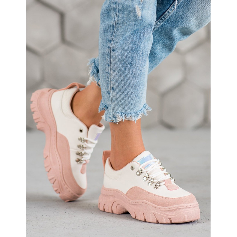 SHELOVET Sportschuhe zum Schnüren rosa 1