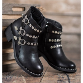 Forever Folie Stiefel mit Nieten schwarz 1