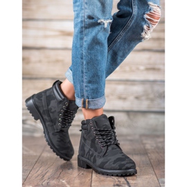 Marquiz Schnür-Trapper Moro schwarz grau 2