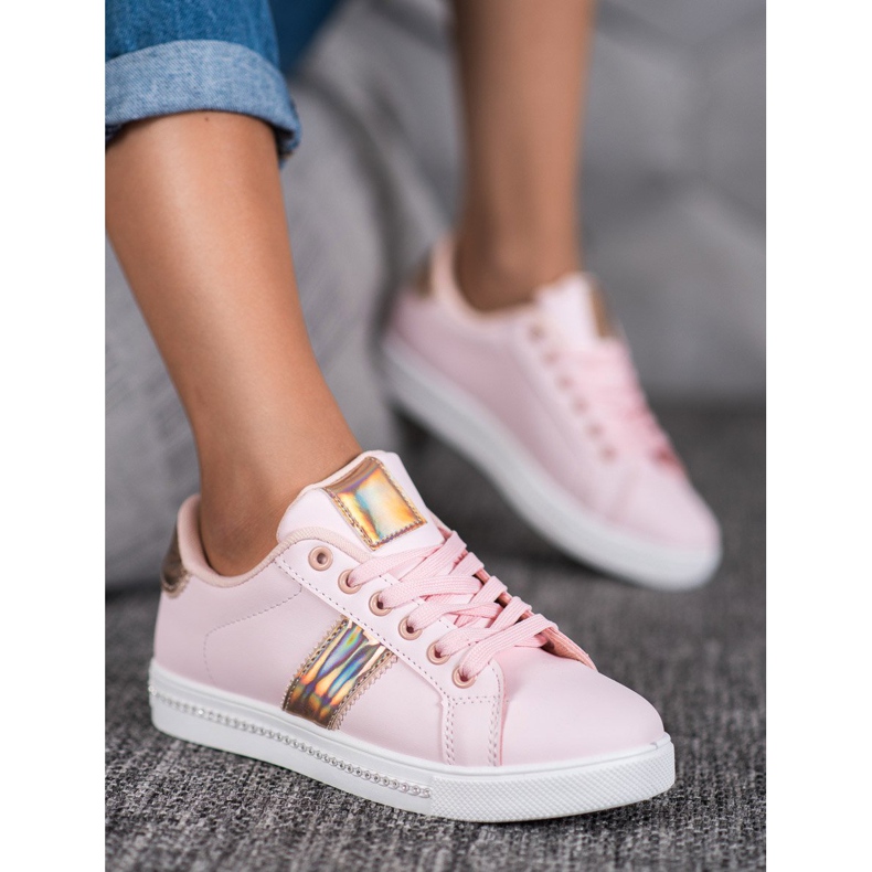 SHELOVET Sneakers mit Zirkonia rosa 2